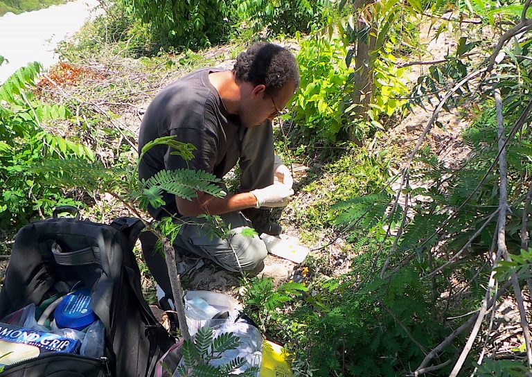 MACO collecting samples - Haiti